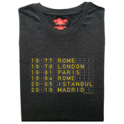 Love Follow Conquer T-Shirts Liverpool 6 Times charcoal t-shirt