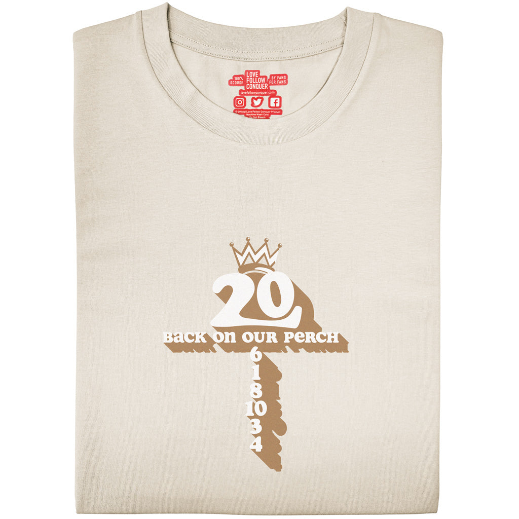 Love Follow Conquer T-Shirts Liverpool Back On Our Perch ecru t-shirt