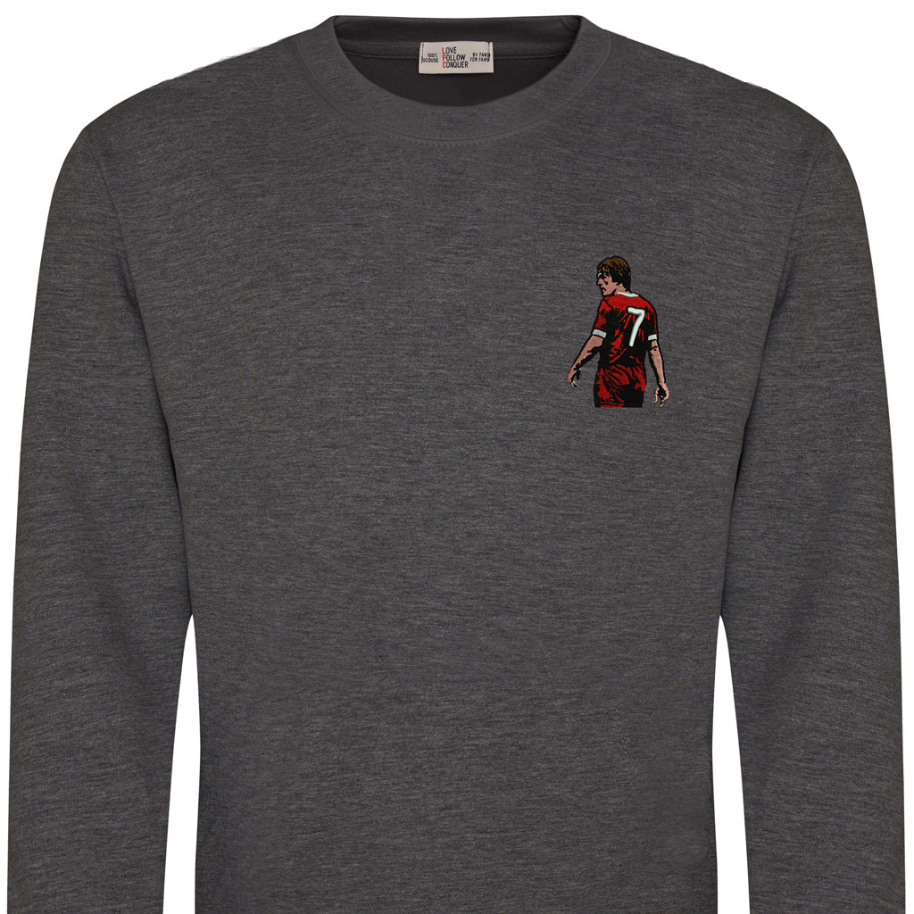 Liverpool Kenny Dalglish inspired charcoal sweatshirt