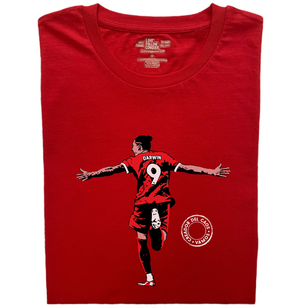 Liverpool Darwin Nunez inspired red t-shirt