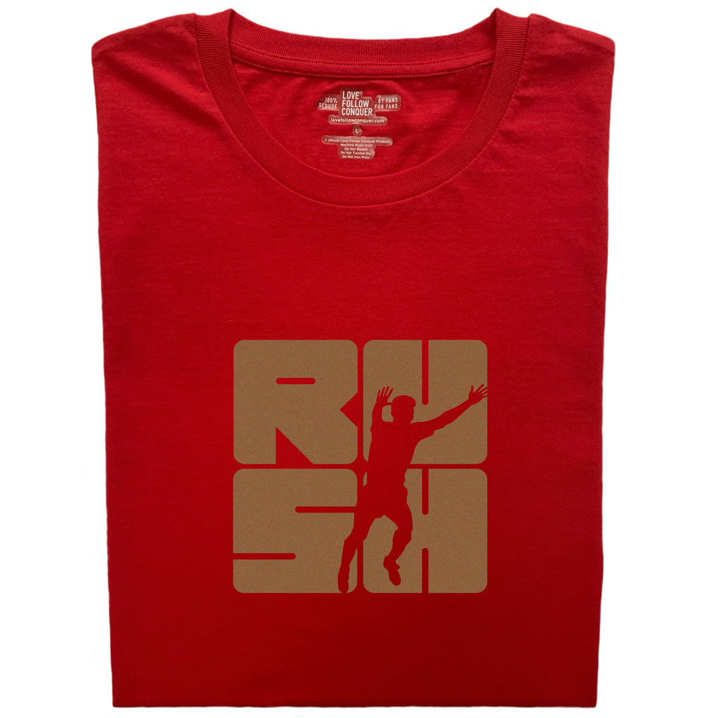 Liverpool Ian Rush inspired red t-shirt
