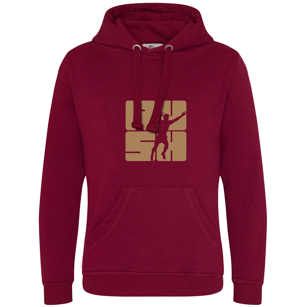 Ian Rush inspired burgundy Liverpool hoodie
