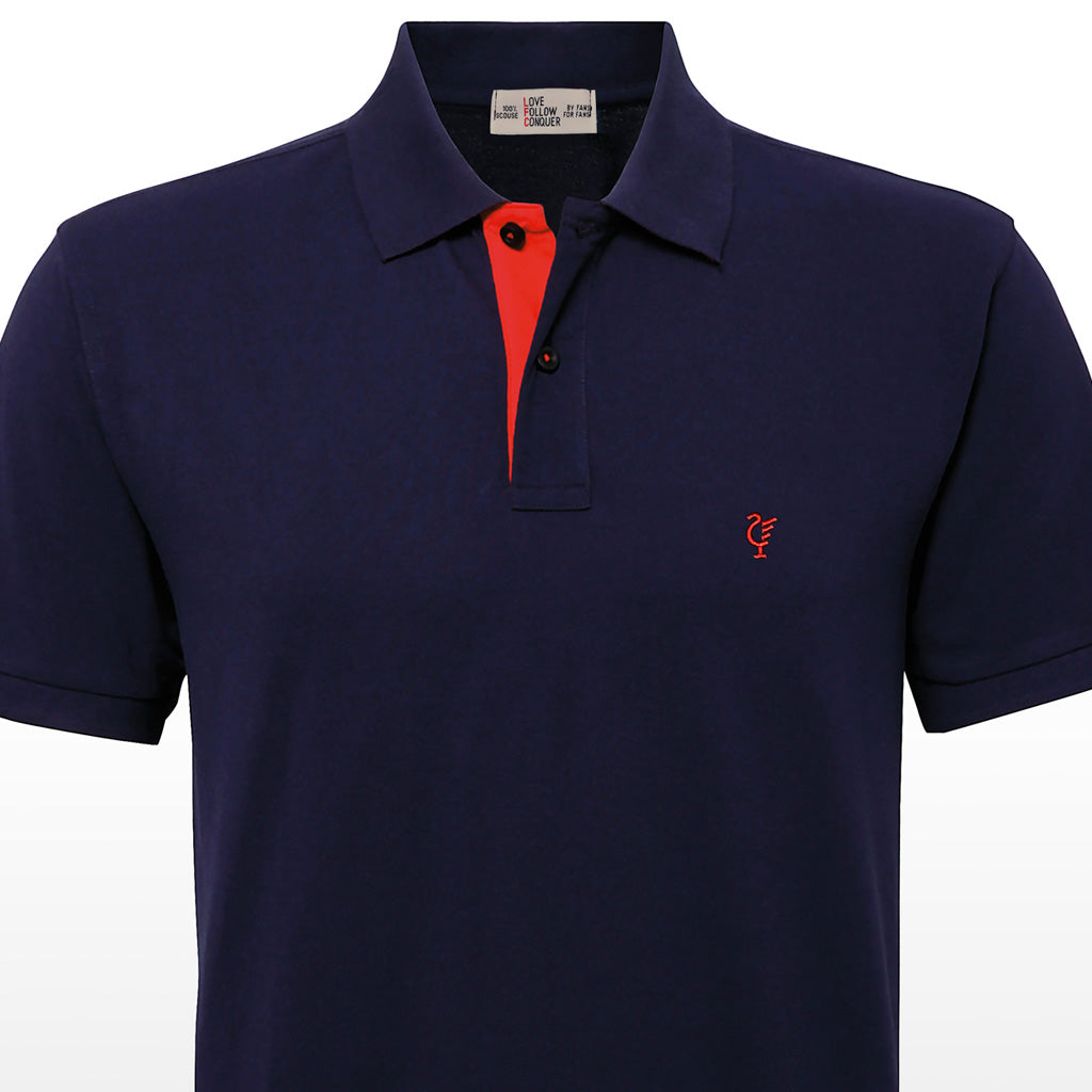 Love Follow Conquer Polos Liverpool Scouse 05 Polo Navy/Red