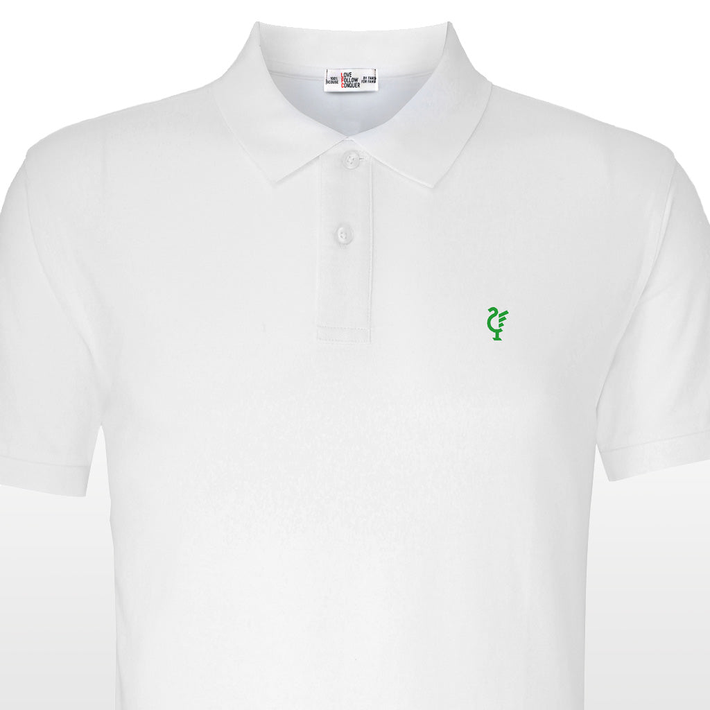 Love Follow Conquer Polos Liverpool Scouse 81 Polo White v2