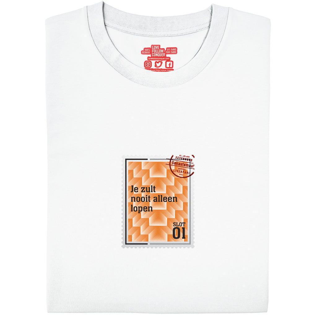 Love Follow Conquer T-Shirts Liverpool Slot YNWA inspired white t-shirt
