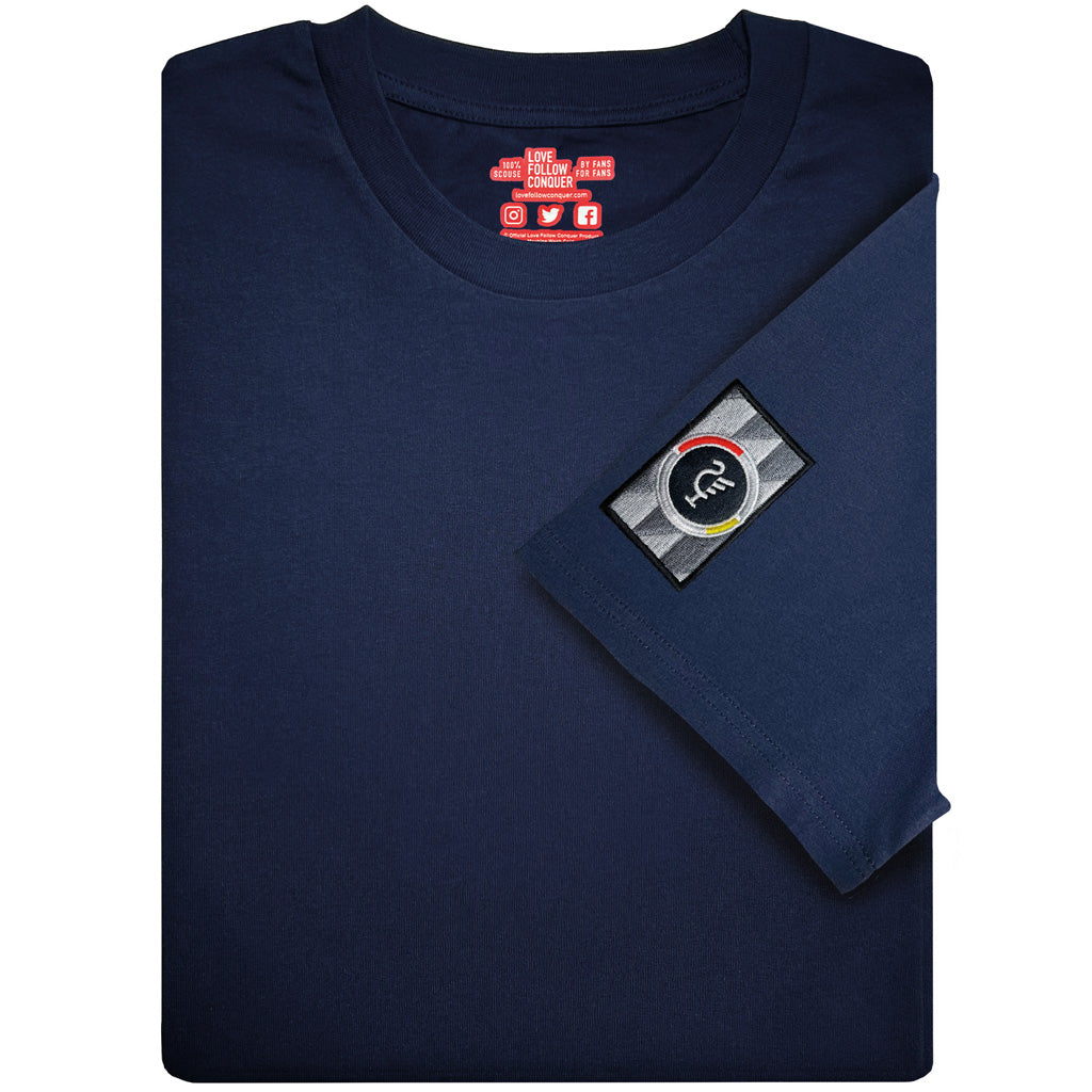 Love Follow Conquer T-Shirts Liverpool Spion Retro navy t-shirt