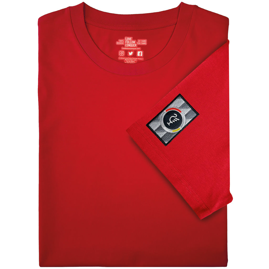 Love Follow Conquer T-Shirts Liverpool Spion Retro red t-shirt