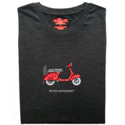 Love Follow Conquer T-Shirts Liverpool Retro Vespa inspired charcoal t-shirt