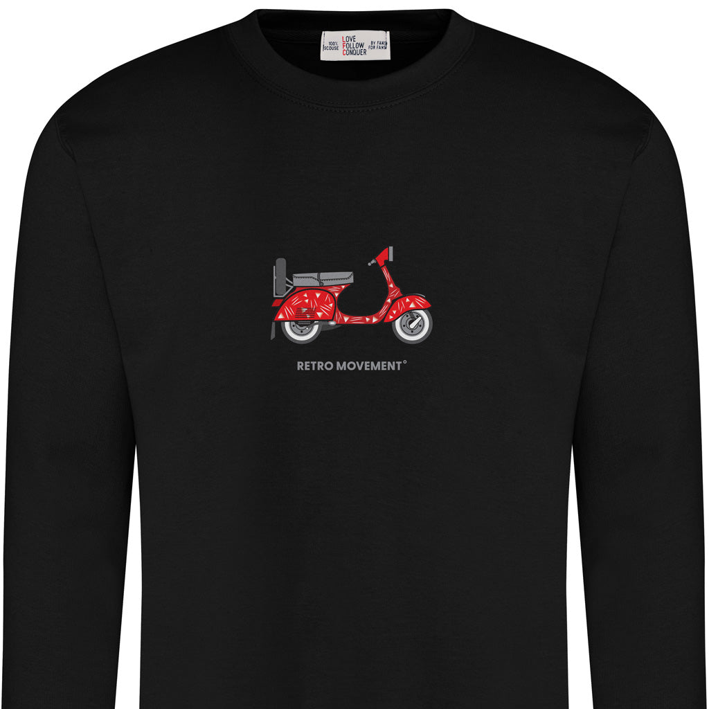 Love Follow Conquer Sweatshirts Liverpool Retro black sweatshirt