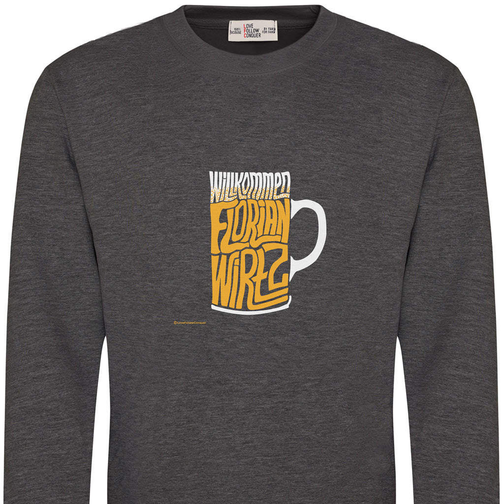 Love Follow Conquer Sweatshirts Liverpool Welcome Wirtz charcoal sweatshirt