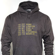 Love Follow Conquer Hoodies Classic Liverpool 6 Times Classic charcoal hoodie