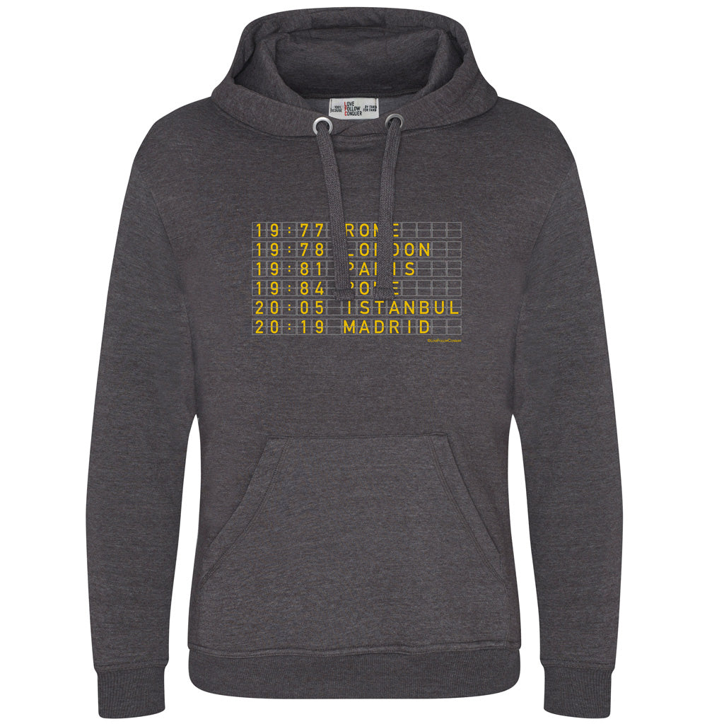 Love Follow Conquer Hoodie Liverpool 6 Times Premium charcoal hoodie