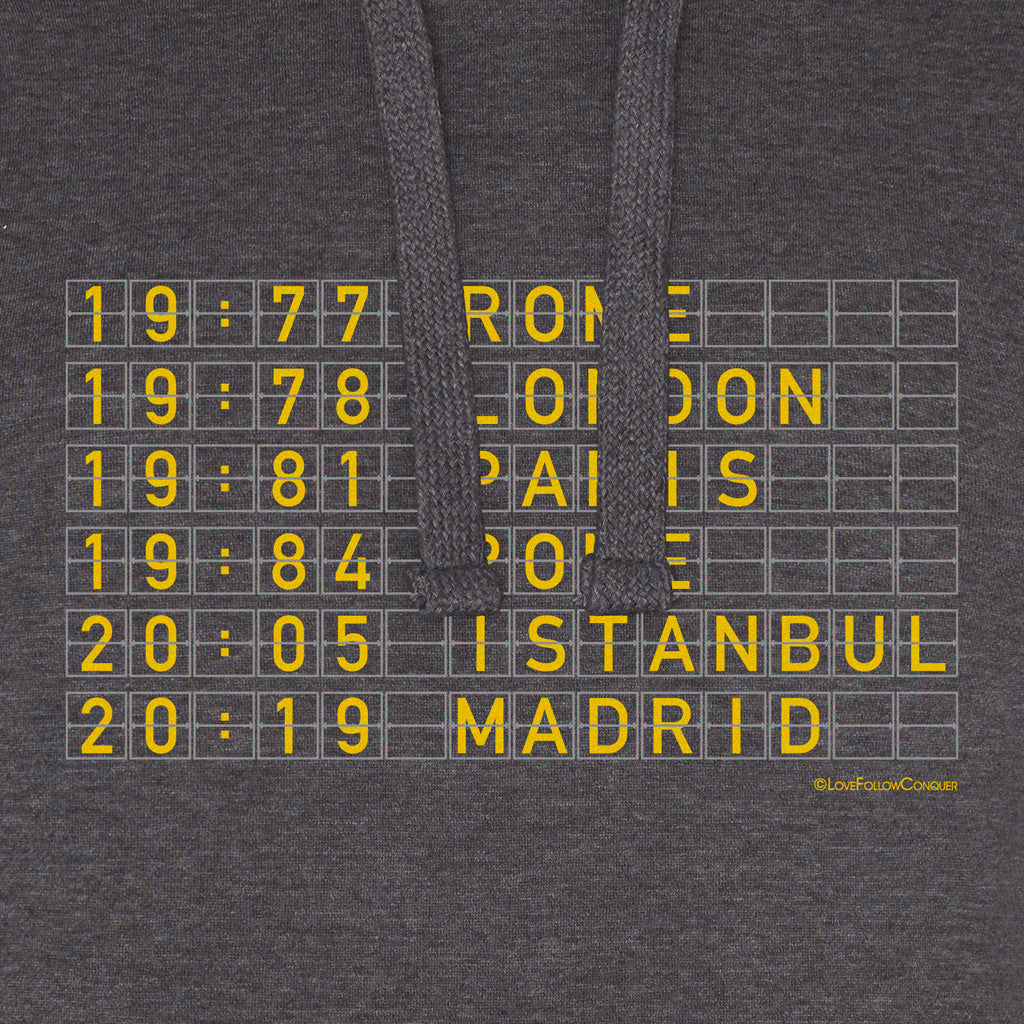 Love Follow Conquer Hoodie Liverpool 6 Times Premium charcoal hoodie