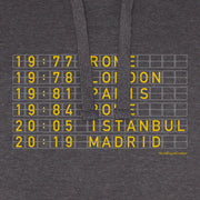 Love Follow Conquer Hoodie Liverpool 6 Times Premium charcoal hoodie