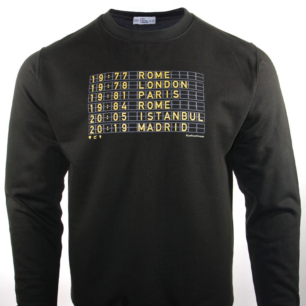 Love Follow Conquer Sweatshirts Liverpool 6 Times Sweatshirt black