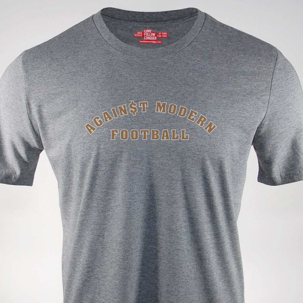 Love Follow Conquer T-Shirts Liverpool Against Modern Football grey t-shirt