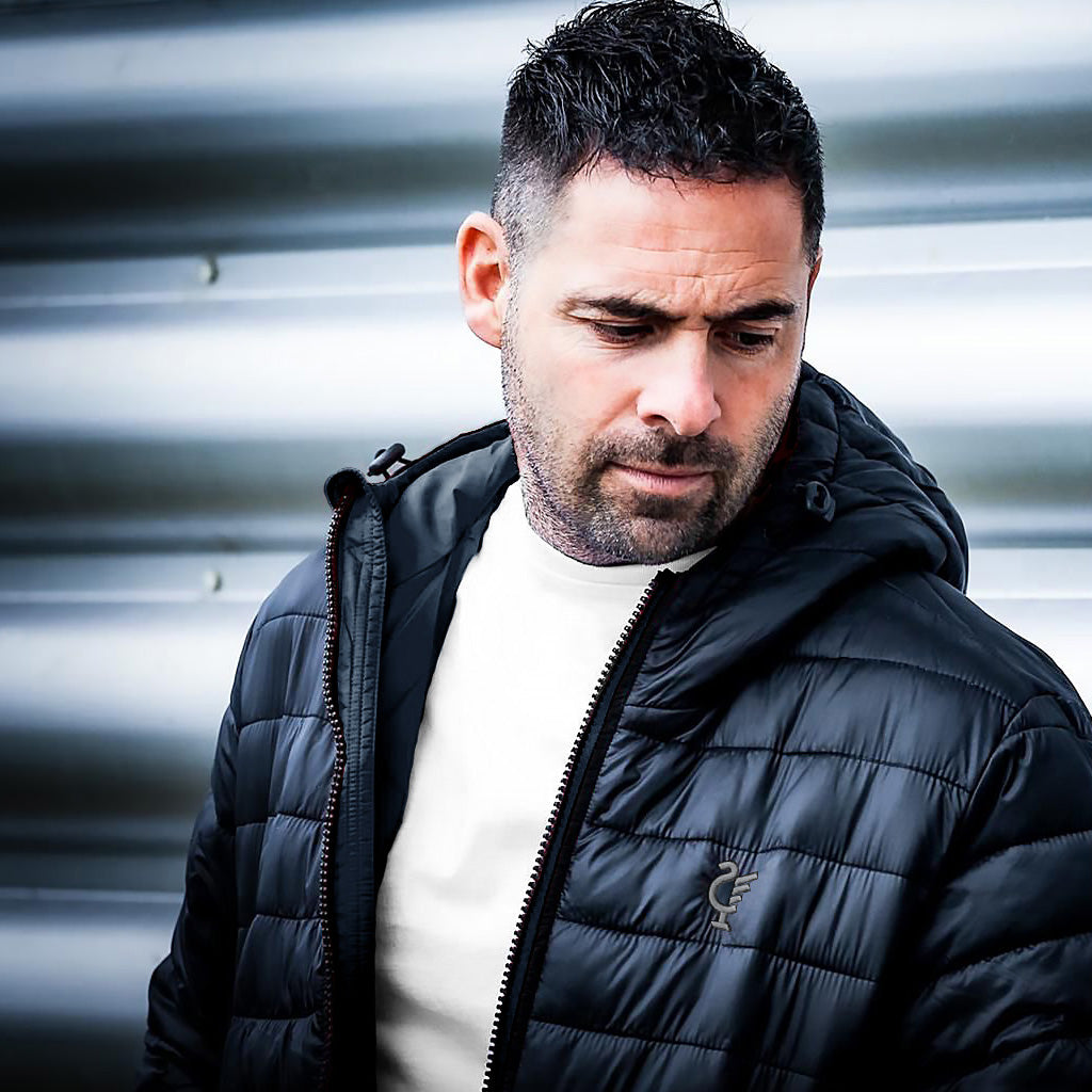 Love Follow Conquer Jackets Liverpool Awayday Puffa Coat black