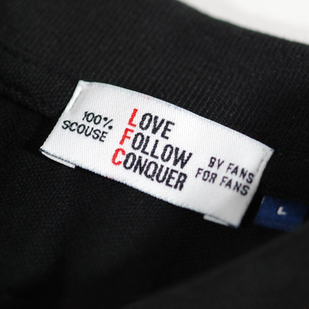 Love Follow Conquer Polos Liverpool Scouse 77 Polo Black/Yellow