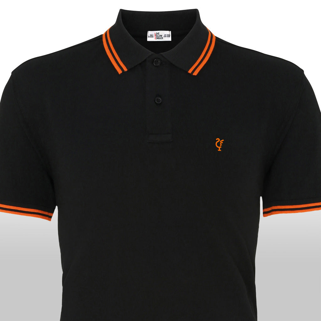 Love Follow Conquer Polos Liverpool Scouse 77 Polo Black/Orange