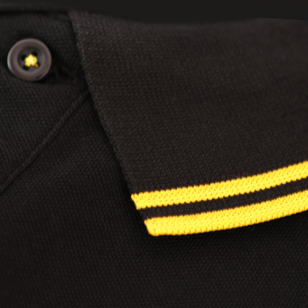 Love Follow Conquer Polos Liverpool Scouse 77 Polo Black/Yellow