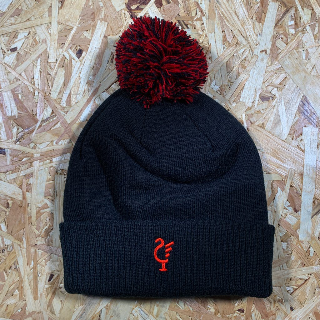 Liverpool Scouse 77 bobble hat black/red
