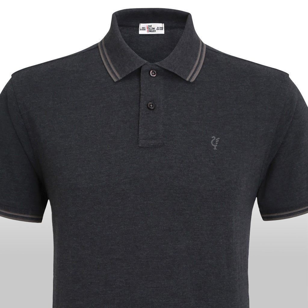 Liverpool Scouse 77 Polo Charcoal/Grey
