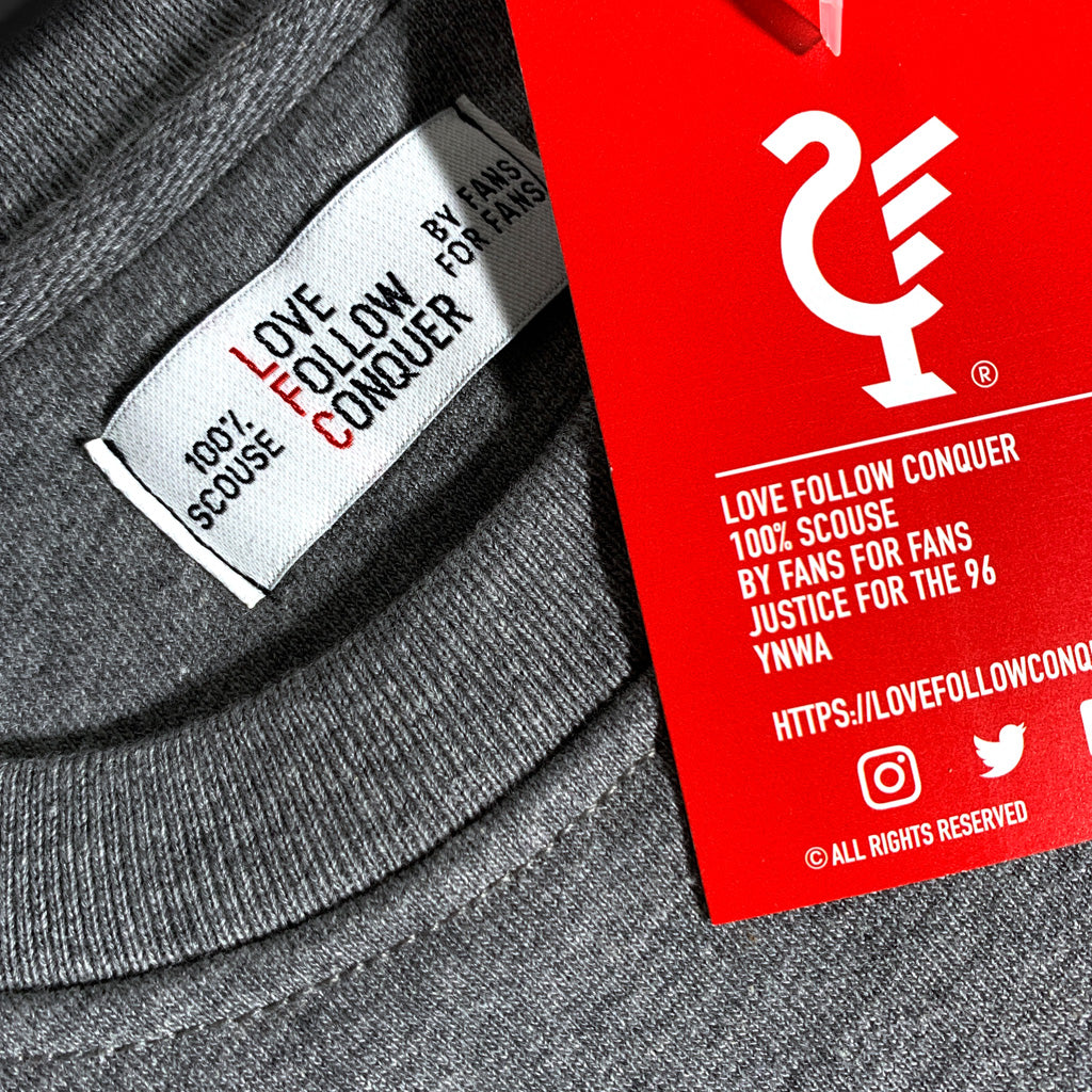 Love Follow Conquer Sweatshirts Liverpool Retro 1989 Sweatshirt grey