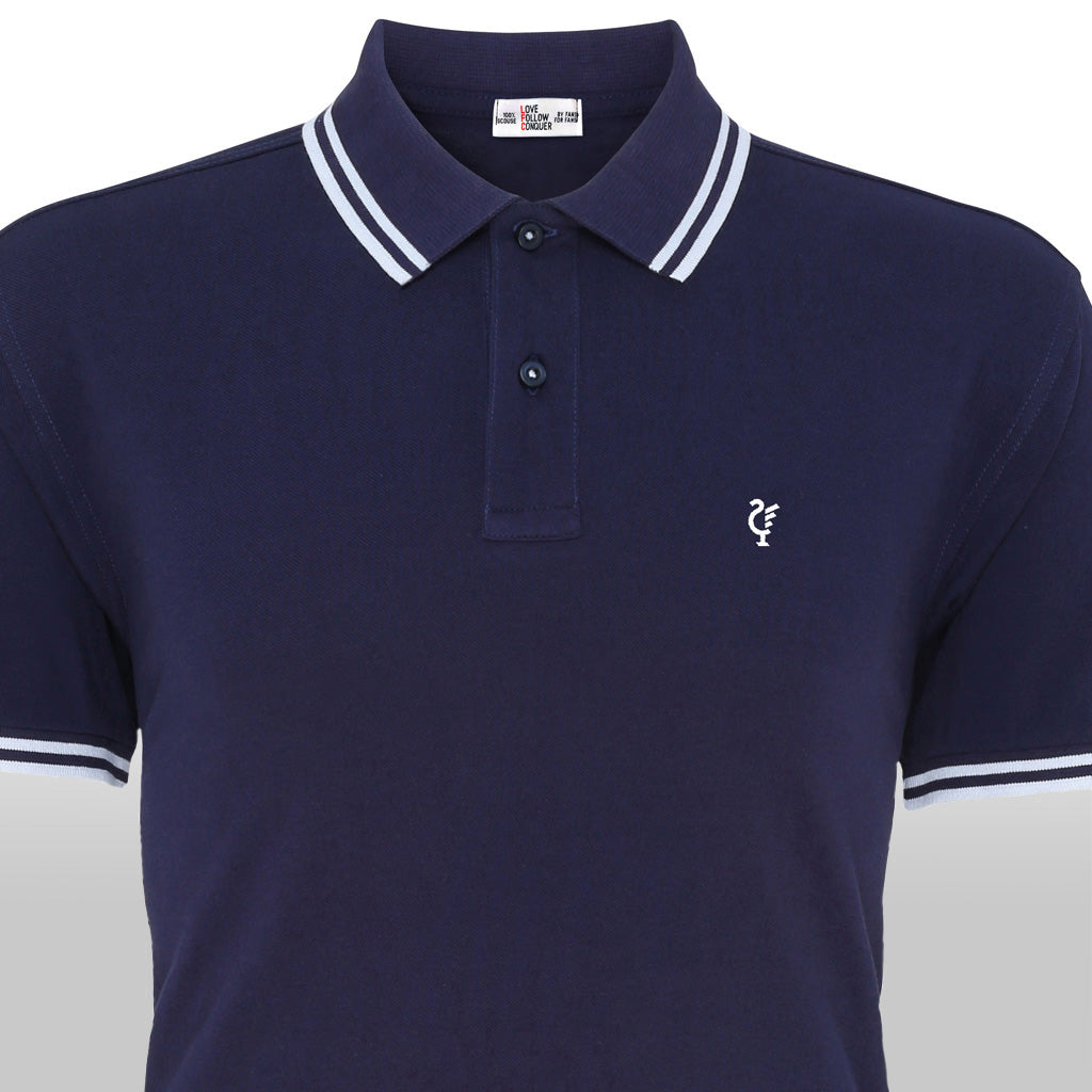 Love Follow Conquer Polos Liverpool Scouse 77 Polo Navy/White