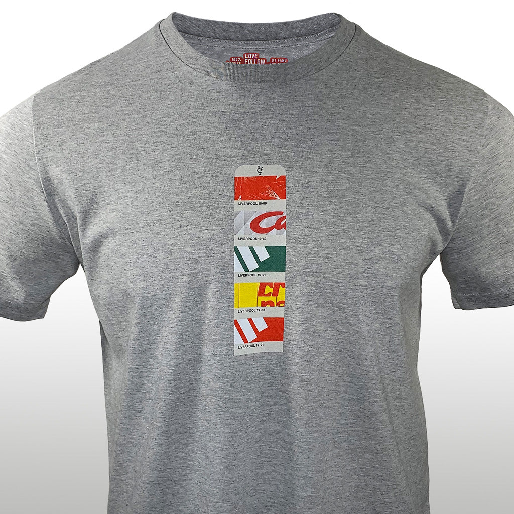 Love Follow Conquer T-Shirts Liverpool Retro 82-91 grey t-shirt