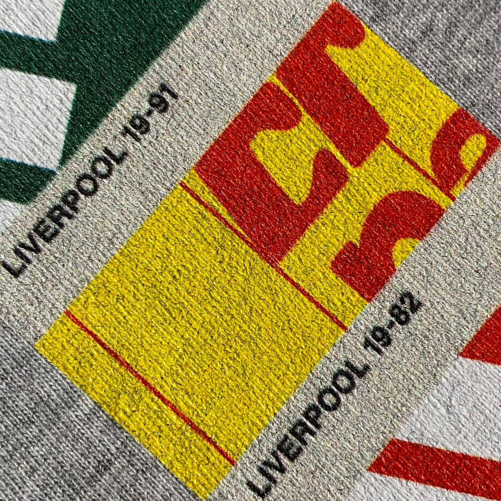 Love Follow Conquer T-Shirts Liverpool Retro 82-91 grey t-shirt