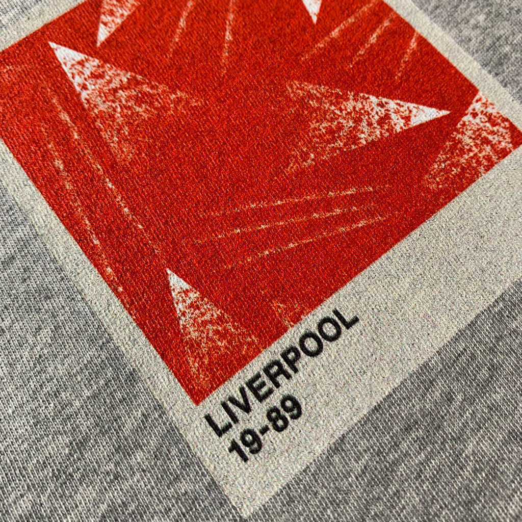 Love Follow Conquer T-Shirts Liverpool Retro 89 v1 grey t-shirt
