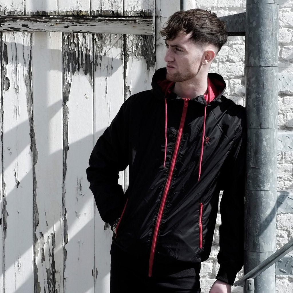 Love Follow Conquer Jackets Liverpool Scouse 77 Jacket Black Red