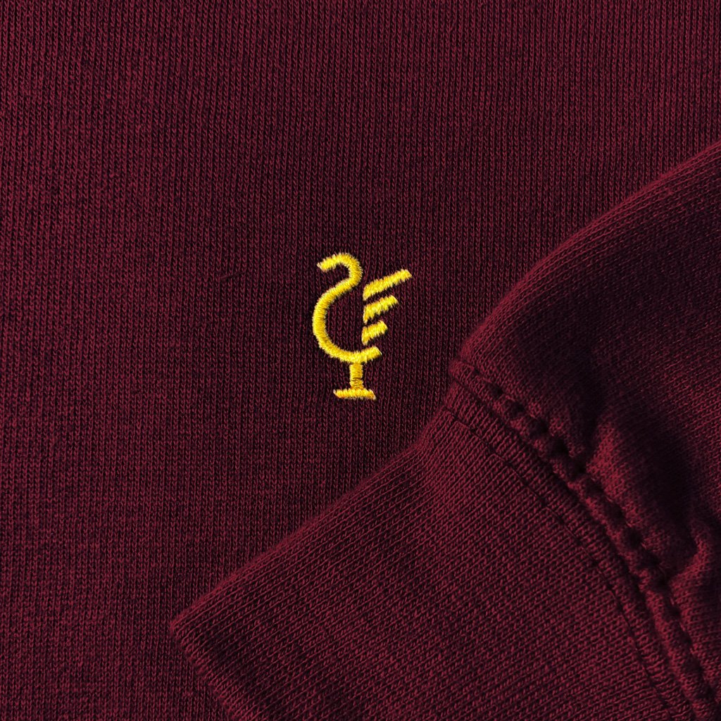 Love Follow Conquer Hoodies Classic Liverpool Scouse 77 Classic burgundy hoodie