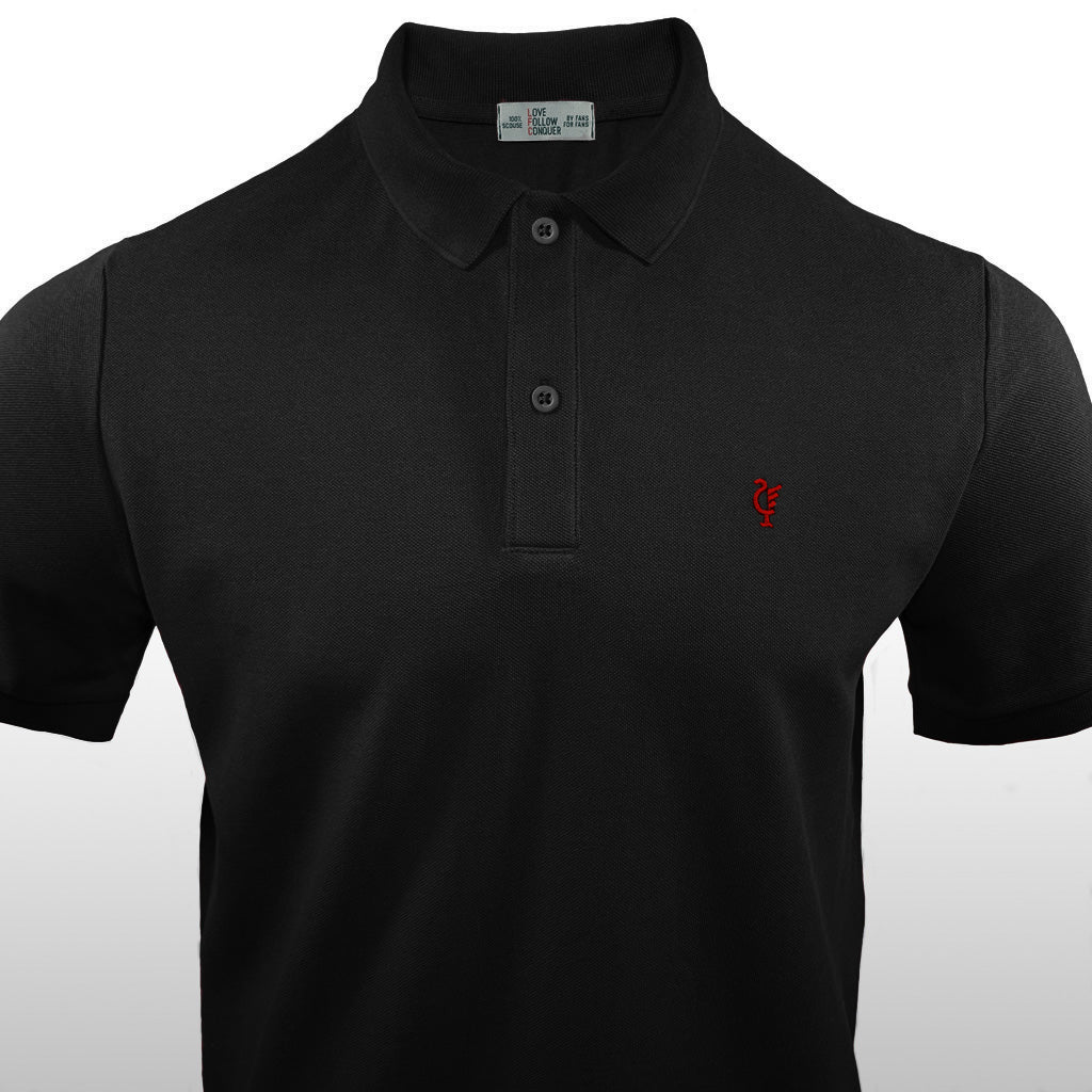 Love Follow Conquer Polos Liverpool Scouse 81 Polo Black