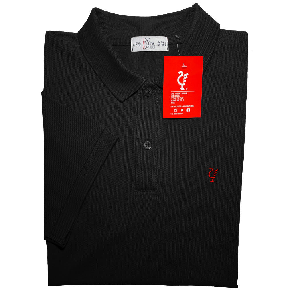 Love Follow Conquer Polos Liverpool Scouse 81 Polo Black