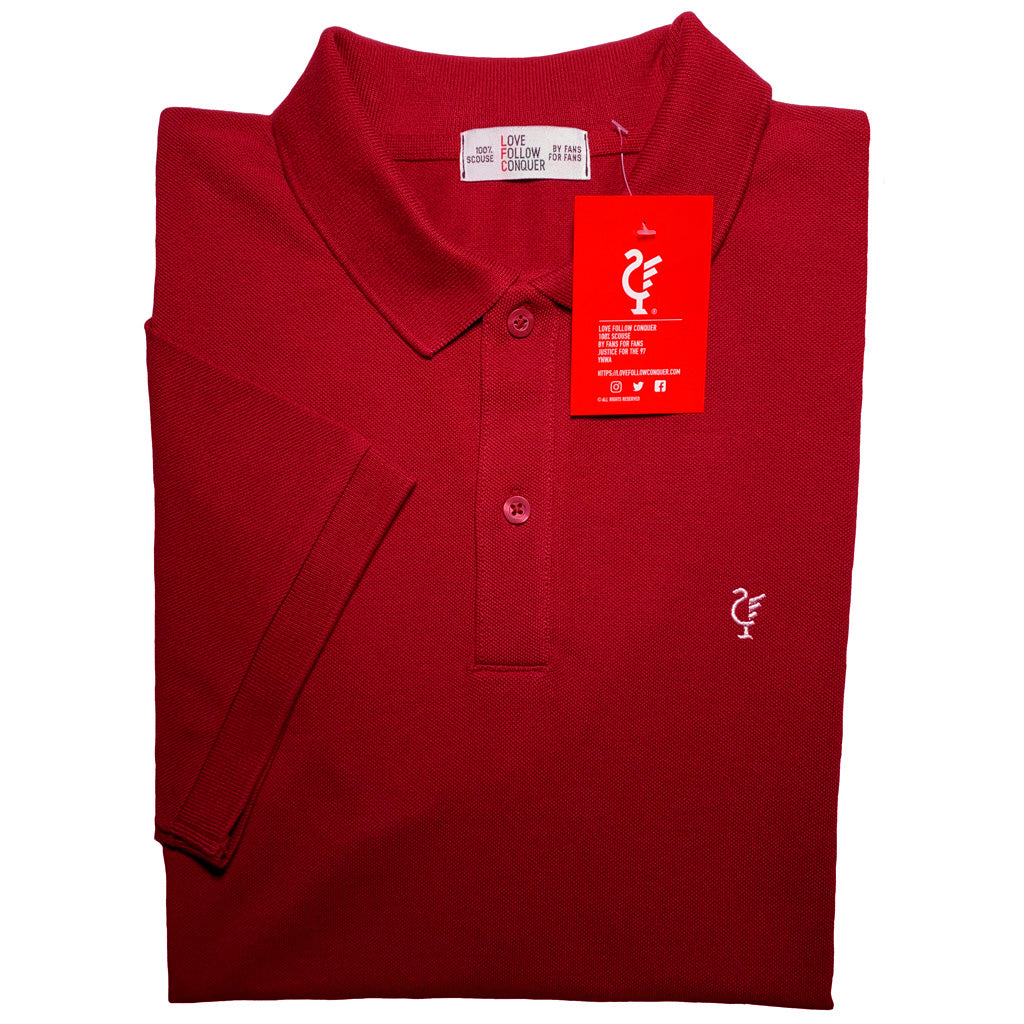 Love Follow Conquer Polos Liverpool Scouse 81 Polo Heather Red