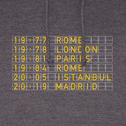 Love Follow Conquer Hoodies Classic Liverpool 6 Times Classic charcoal hoodie