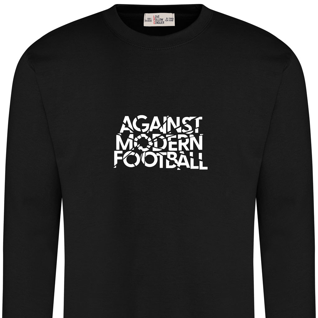 Love Follow Conquer Sweatshirts Liverpool Against Modern Football black sweatshirt