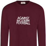 Love Follow Conquer Sweatshirts Liverpool Against Modern Football burgundy sweatshirt