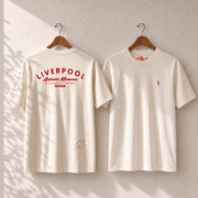 Love Follow Conquer T-Shirts Liverpool Menswear ecru t-shirt