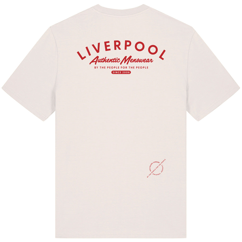 Love Follow Conquer T-Shirts Liverpool Menswear ecru t-shirt