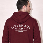 Love Follow Conquer Hoodies Classic Liverpool Menswear burgundy hoodie