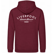Love Follow Conquer Hoodies Classic Liverpool Menswear burgundy hoodie