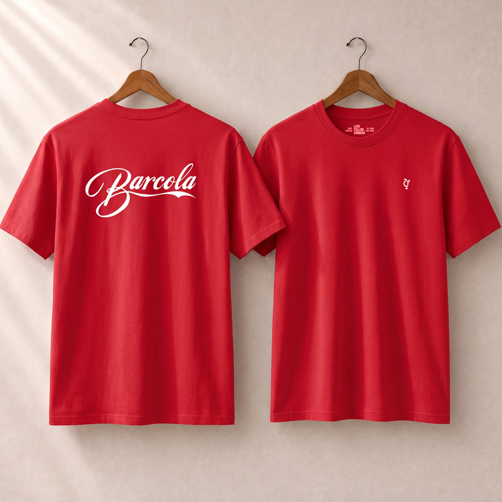 Love Follow Conquer T-Shirts Liverpool Barcola red t-shirt