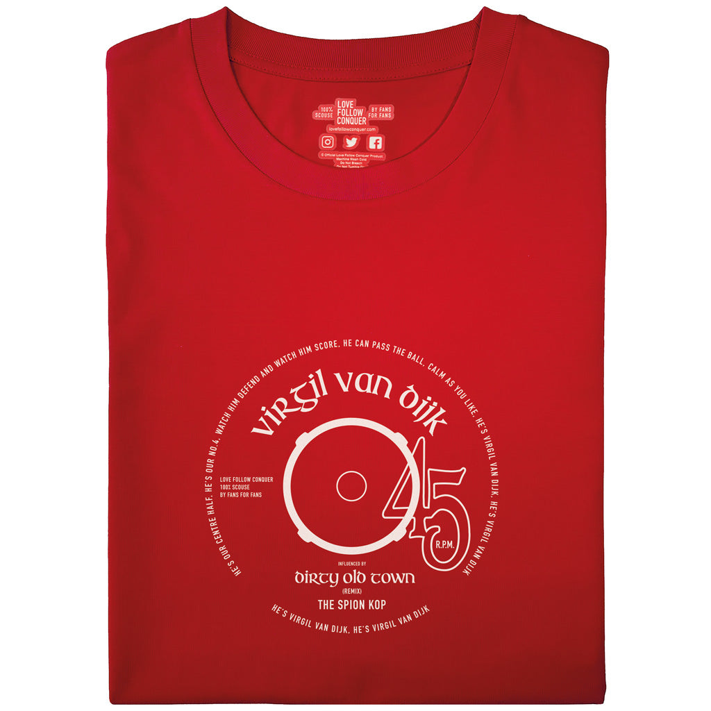 Love Follow Conquer T-Shirts Liverpool Big Virg red t-shirt