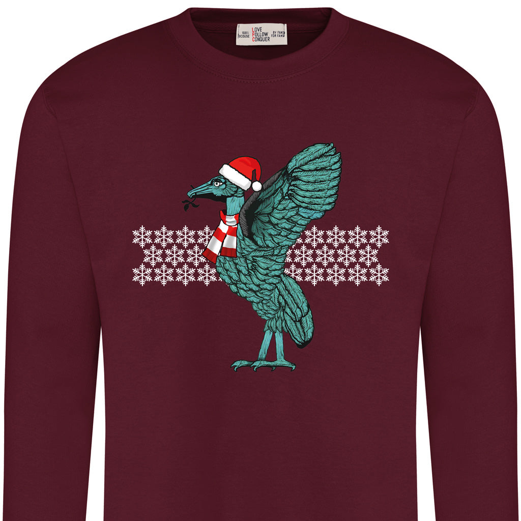 Love Follow Conquer Sweatshirts Liverpool Christmas jumper Burgundy