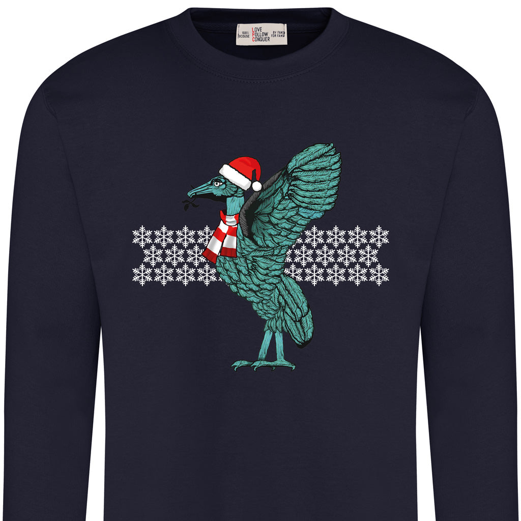Love Follow Conquer Sweatshirts Liverpool Christmas jumper Navy