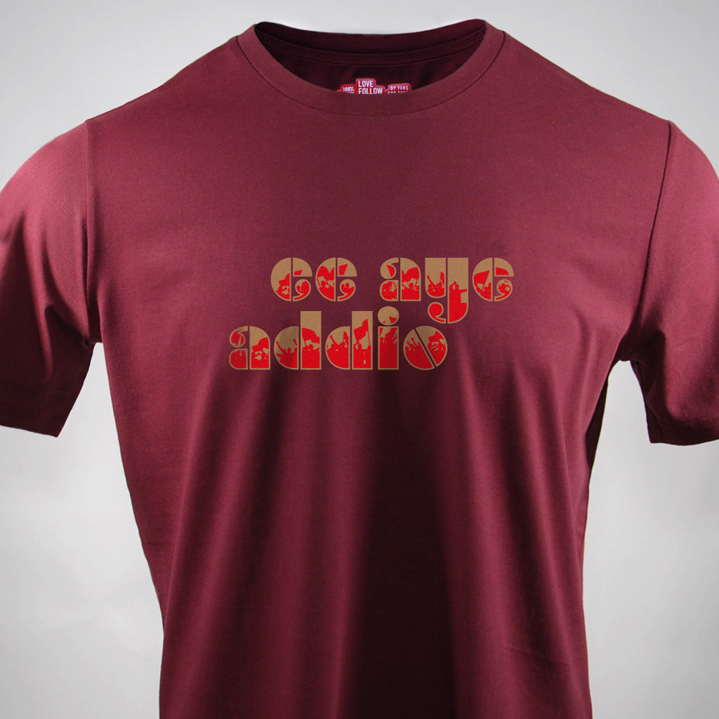 OUTLET STORE Liverpool Ee Aye Addio burgundy t-shirt