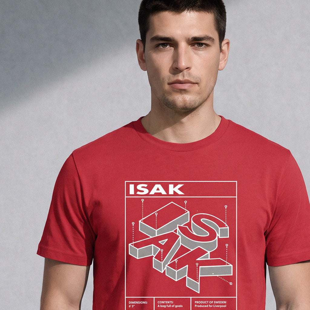 Love Follow Conquer T-Shirts Liverpool Isak inspired red t-shirt