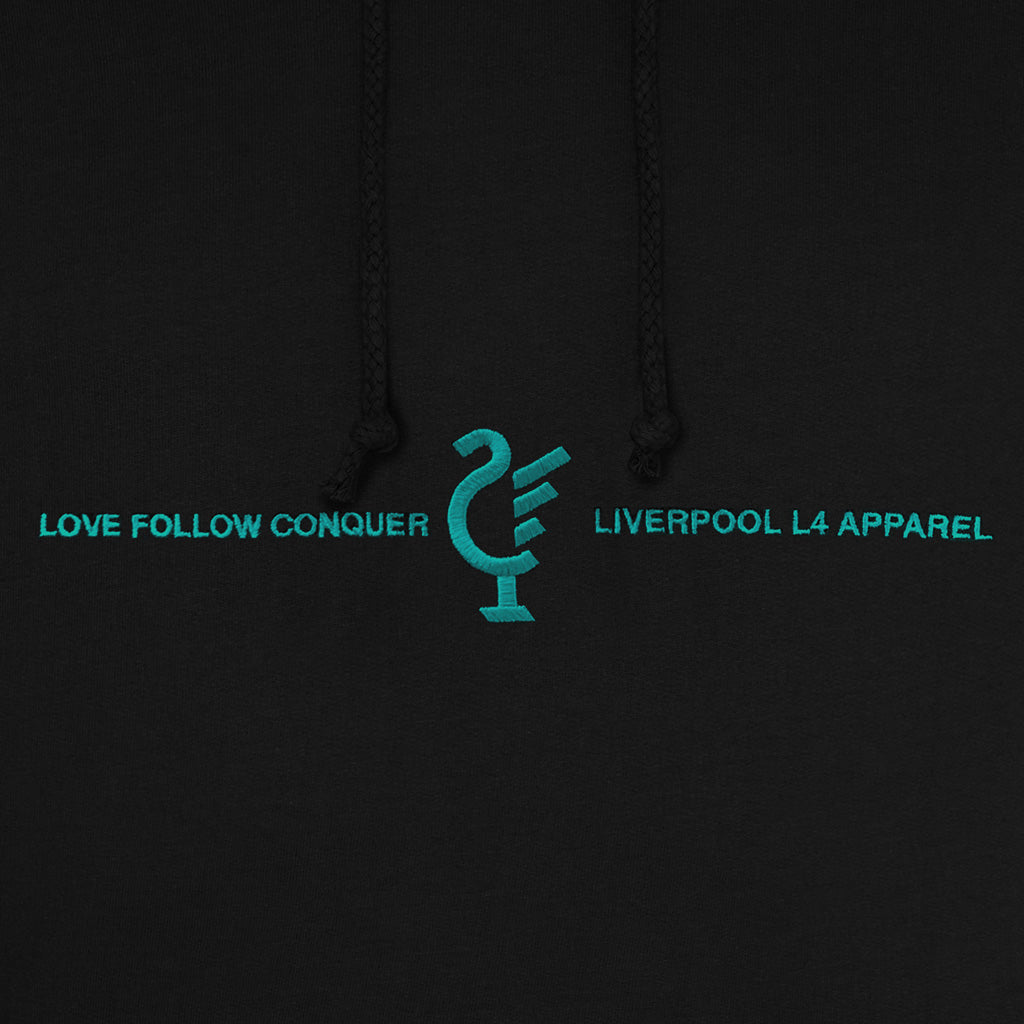Love Follow Conquer Hoodies Classic Liverpool L4 black hoodie